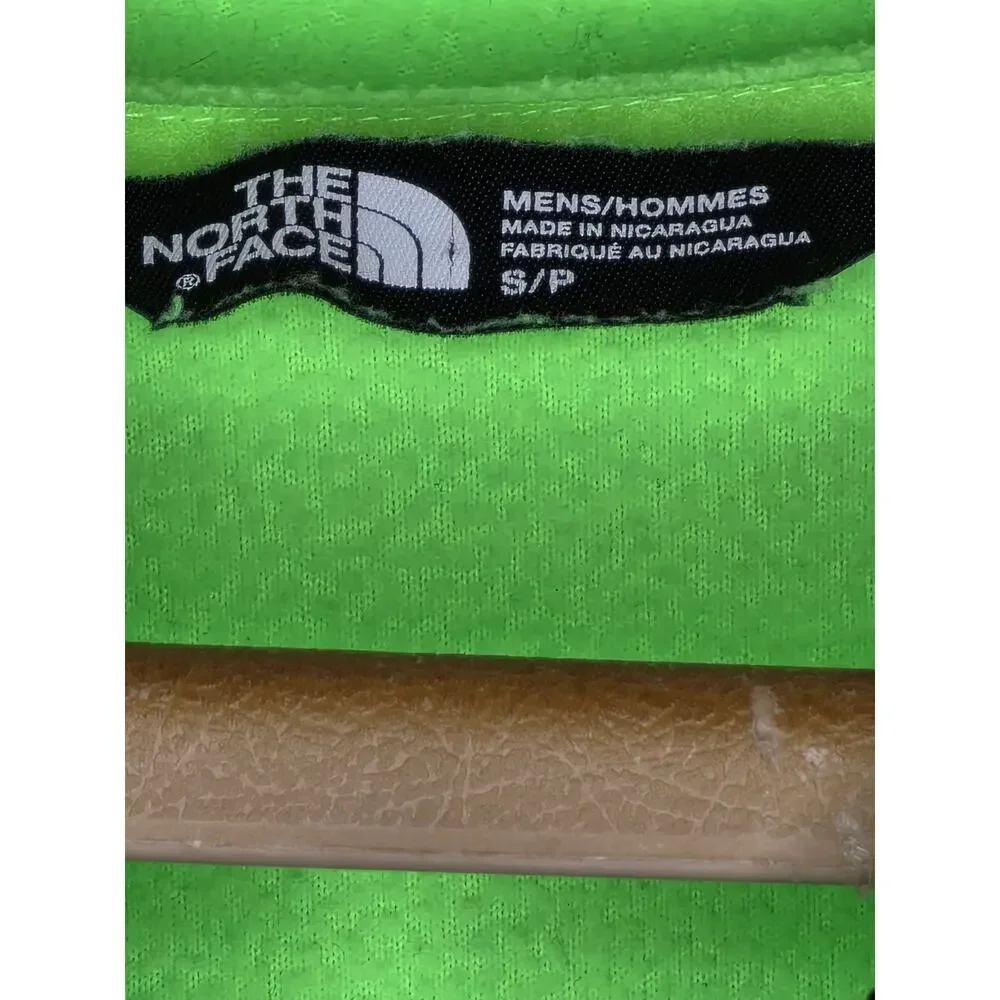 The North Face Quarter Zip Fleece Pullover Neon Green Men’s Small Outdoor Sport